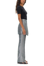 Shantoon Suiting Skirt Flare Pants - Gray Quill