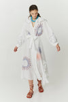 Hemp Dress with Embroideries - White