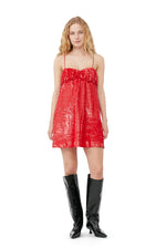 Sequins Mini Dress - Red