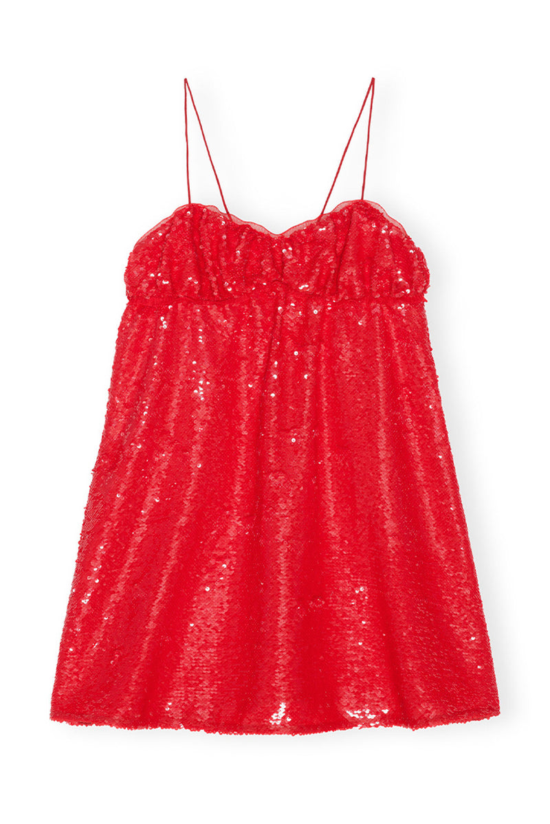 Sequins Mini Dress - Red