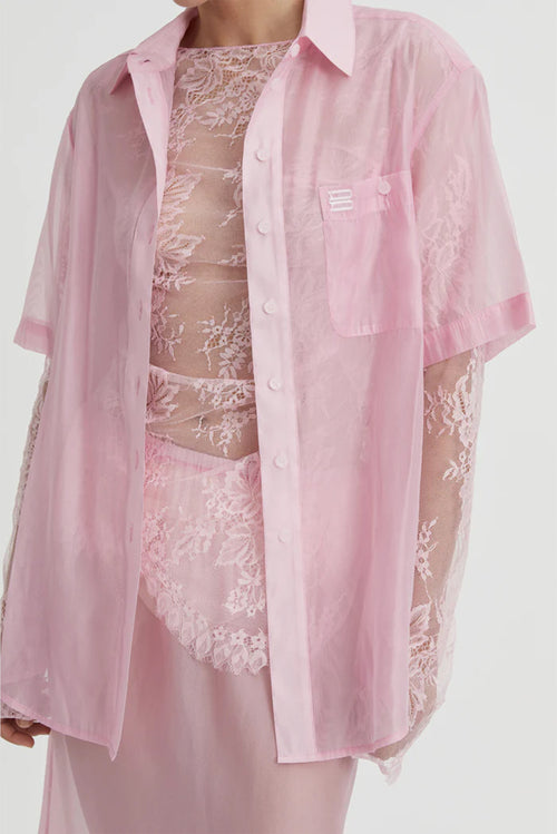 BLANCA Cora Short Sleeve Shirt - Pink