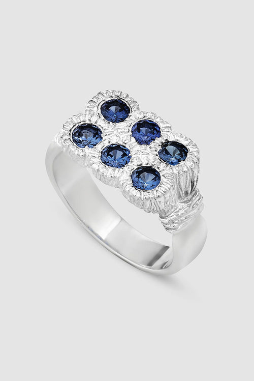 Flowers Grow Together Ring - Blue