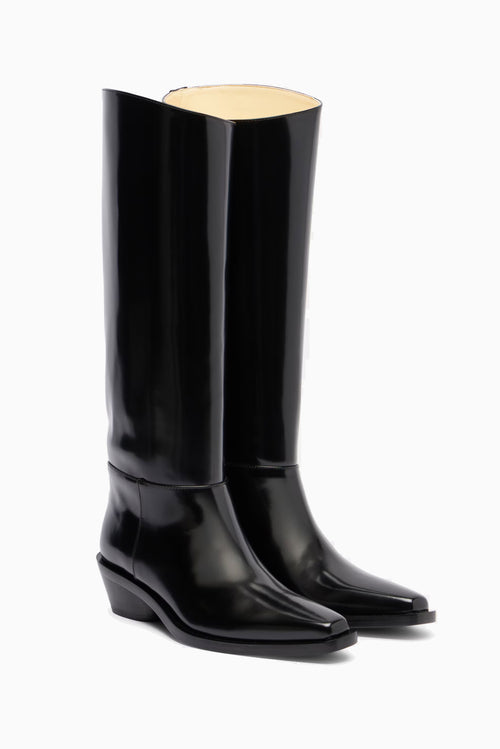Bronco Knee High Boots - Black