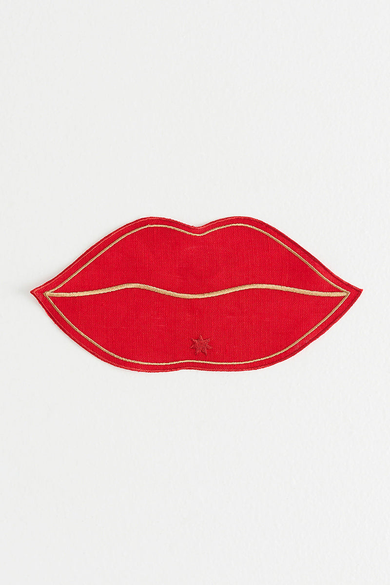 Bisous Napkin Set - Red