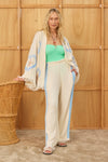 Surf Pant - Natural W/ Light Blue