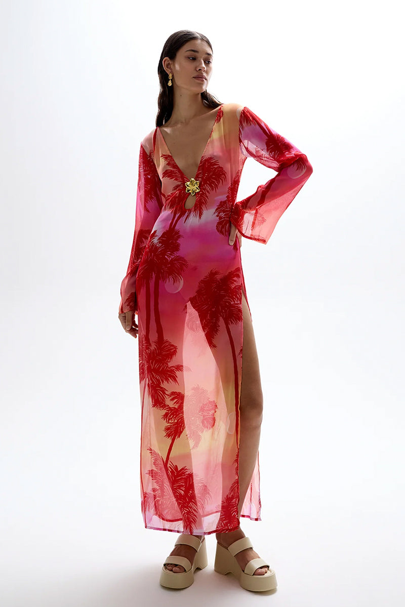 Hotline Maxi Dress - Palm
