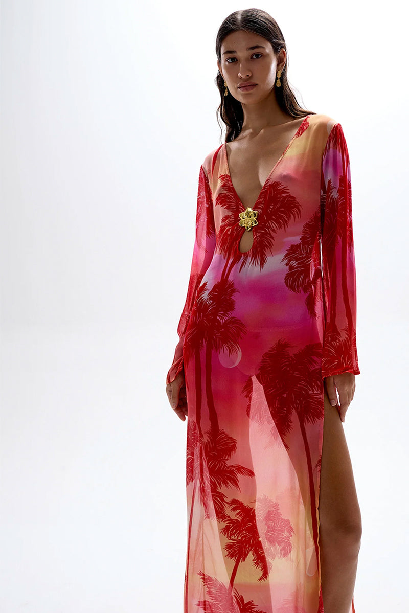 Hotline Maxi Dress - Palm