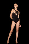 Ring Cut Out Swimsuit - Black