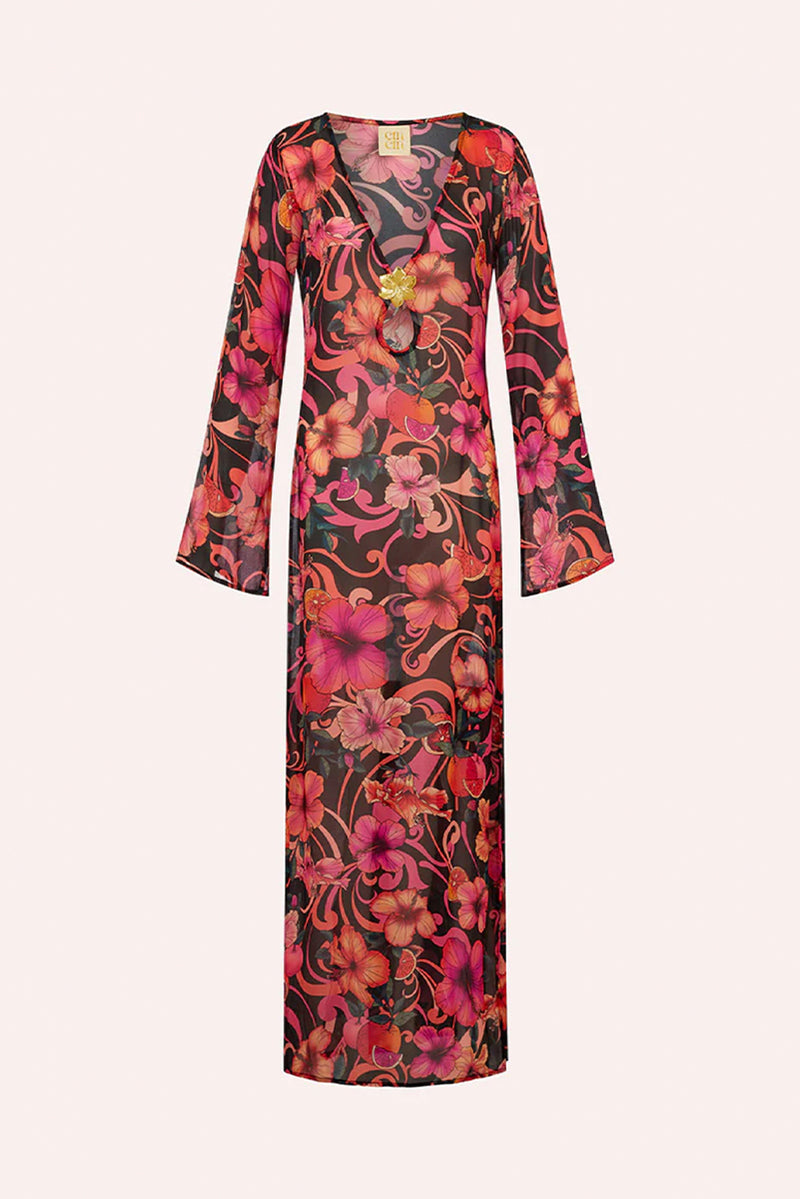 Hotline Maxi Dress - Hibiscus Pink