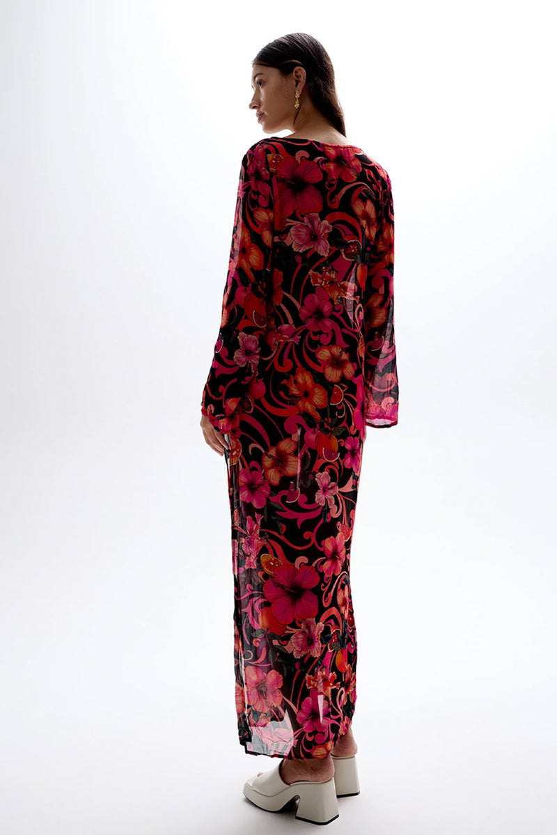 Hotline Maxi Dress - Hibiscus Pink