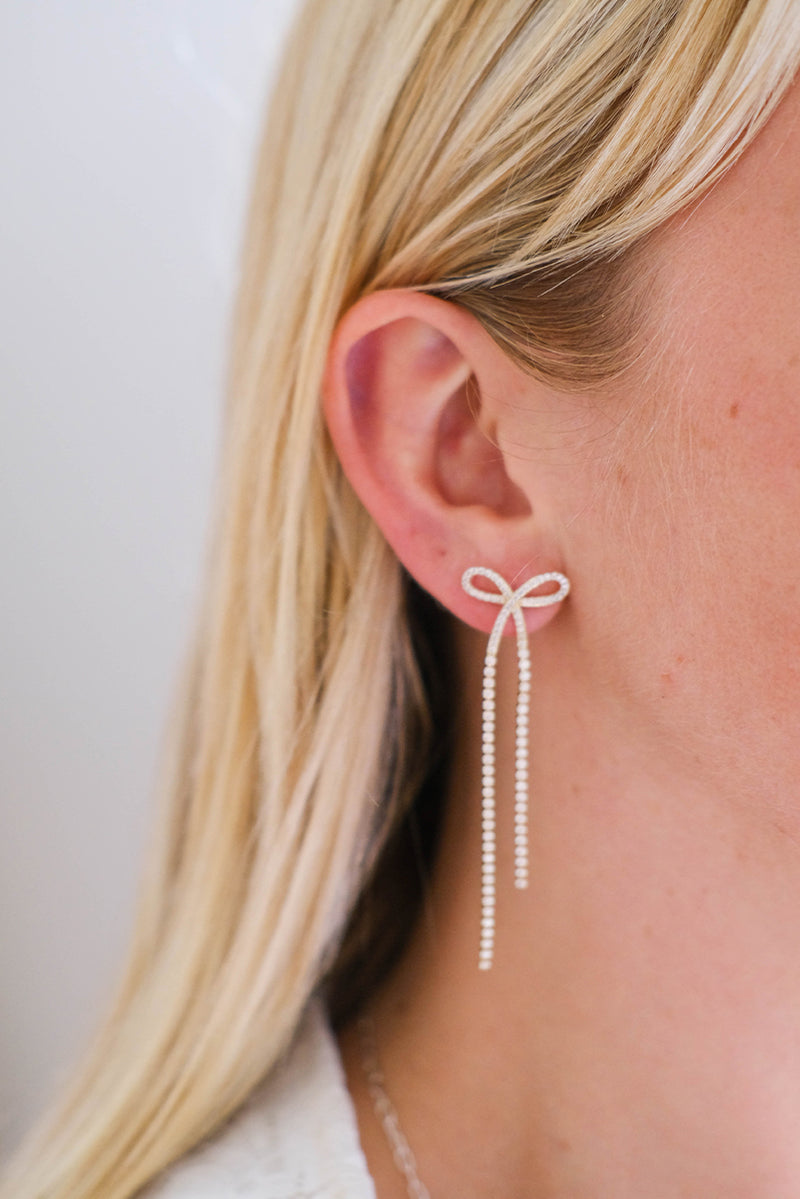 Coppola Bow Earrings - Gold