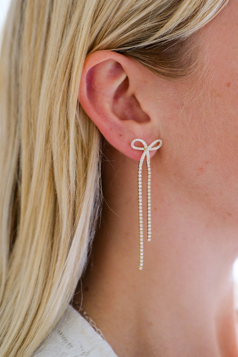Coppola Bow Earrings - Gold