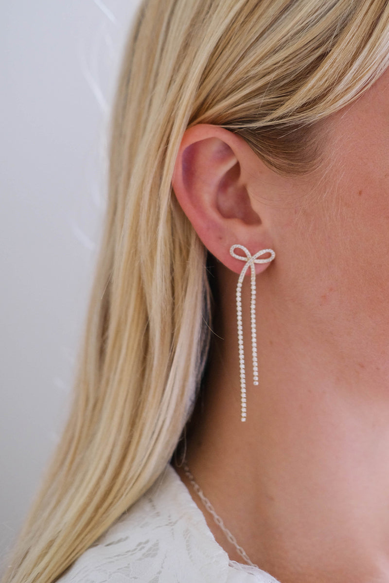 Coppola Bow Earrings - Gold