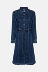 Puff Sleeve Dress - Dark Blue