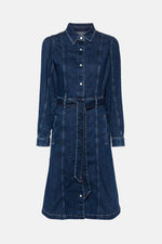 Puff Sleeve Dress - Dark Blue