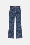 Lazer Denim Iry HW Bootcut Slit - Mid Blue Stone