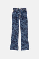 Lazer Denim Iry HW Bootcut Slit - Mid Blue Stone