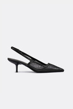 Cecilia Mesh Slingback - Black