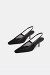 Cecilia Mesh Slingback - Black