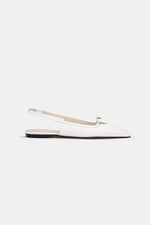 Paulina - White Polished Leather