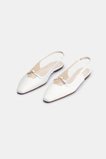 Paulina - White Polished Leather