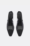 Cecilia Mesh Slingback - Black