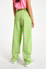 Douglas Pant - Neon Green/Beige