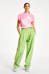 Douglas Pant - Neon Green/Beige