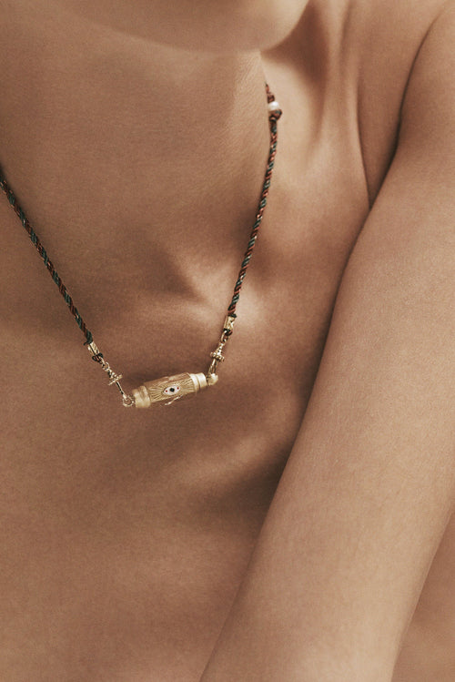 Evil Eye Baby Locket - 14K Yellow Gold