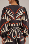 Coconut Grove Puffed Sleeve Maxi Dress - Black