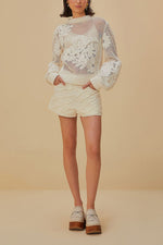 Crochet Shorts - White