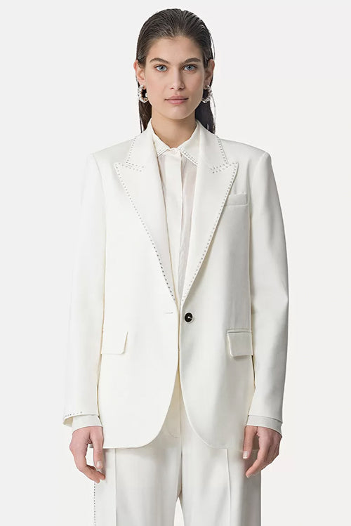 Strass Blazer - Blanc