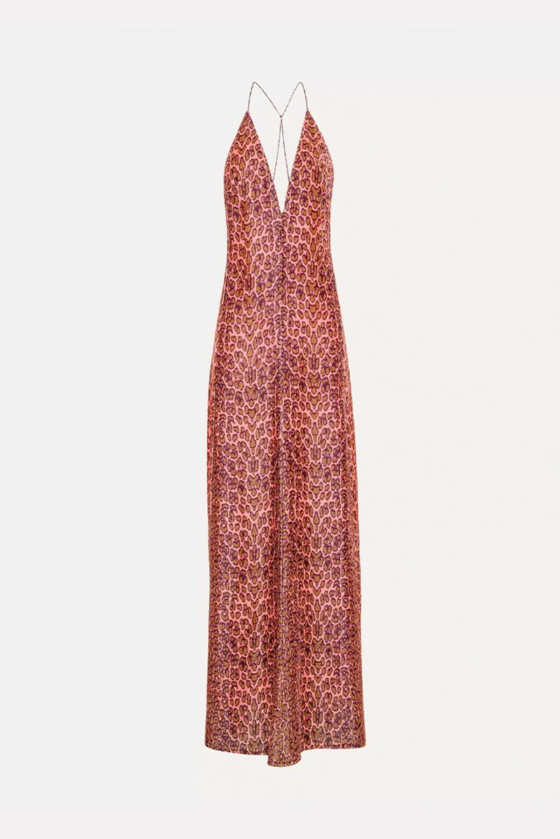 Twilight Velvet Slip Dress - Leopard