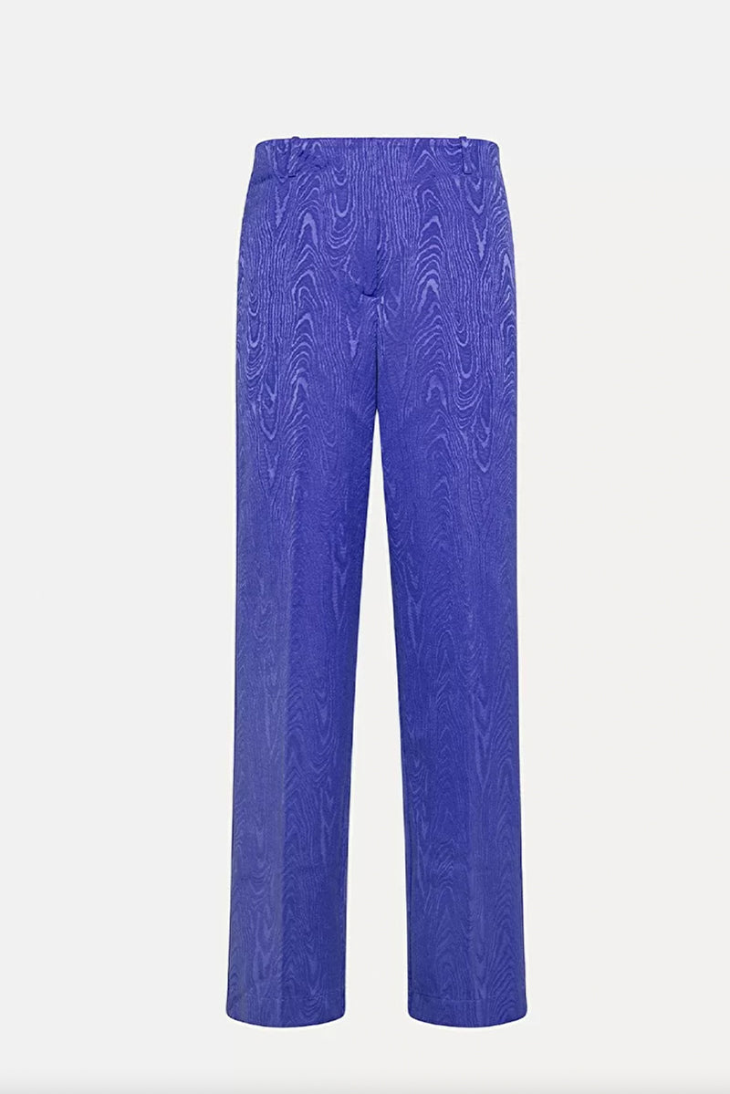 Moir Jacquard Pants - Saphir