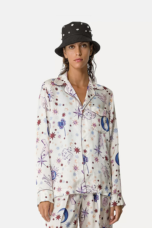 Love Alchemy Satin Pj Shirt - Sogno