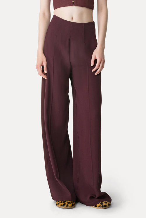Envers Satin Palazzo Pant - Chocolate Noir