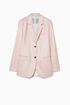 Virgin Wool Harringbone Masculine Jacket - Rose