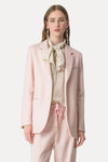 Virgin Wool Harringbone Masculine Jacket - Rose