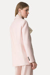 Virgin Wool Harringbone Masculine Jacket - Rose