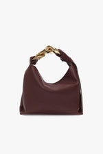 Small Chain Hobo - Burgundy