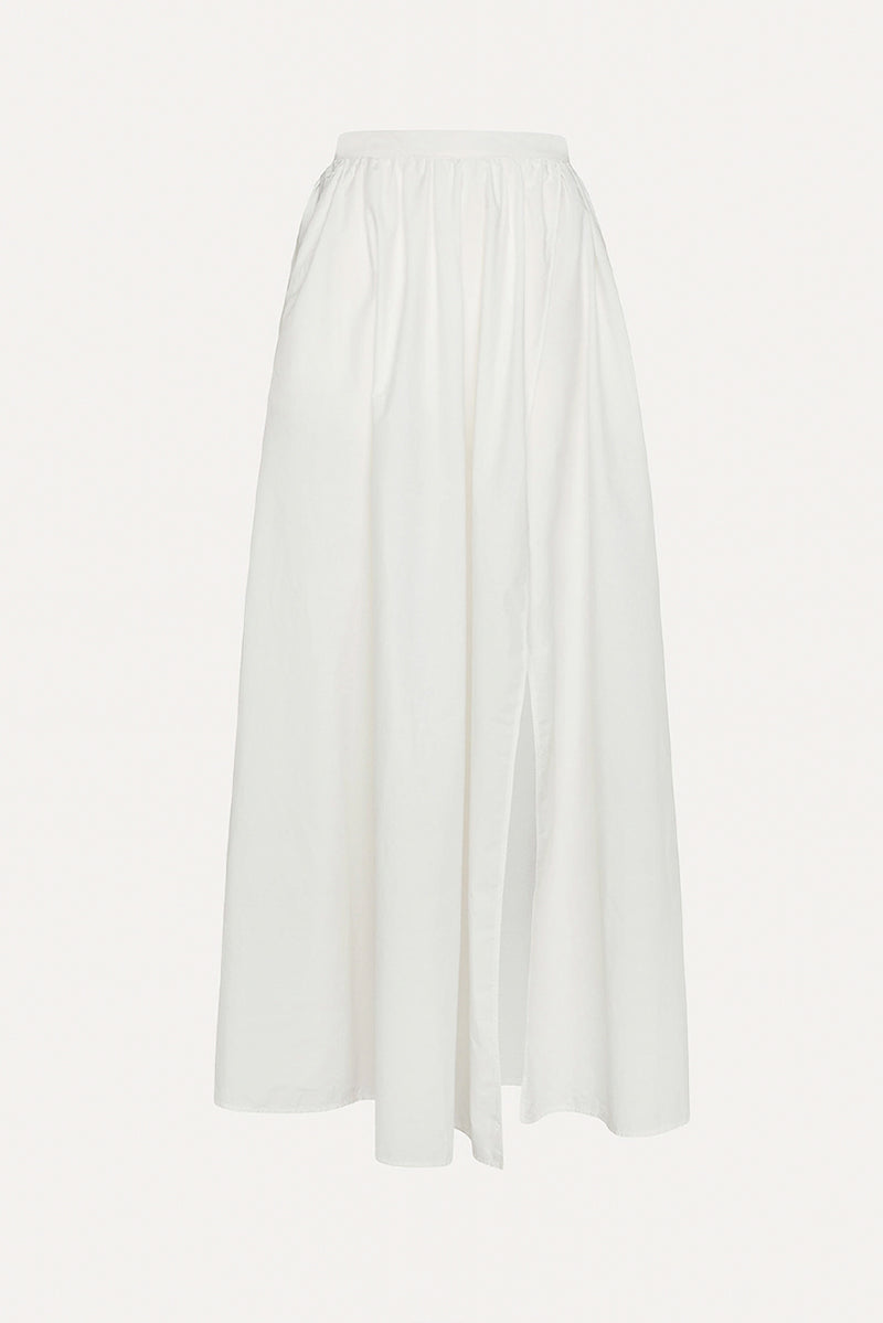 Cotton Long Skirt - White