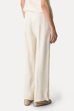 Slubbed Viscose Flared Pants - Orchidea