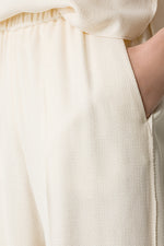 Slubbed Viscose Flared Pants - Orchidea