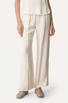Slubbed Viscose Flared Pants - Orchidea
