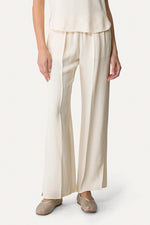 Slubbed Viscose Flared Pants - Orchidea