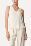 Slubbed Fluid Viscose Top - Orchidea