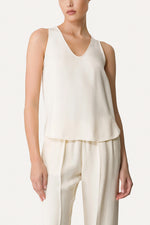 Slubbed Fluid Viscose Top - Orchidea