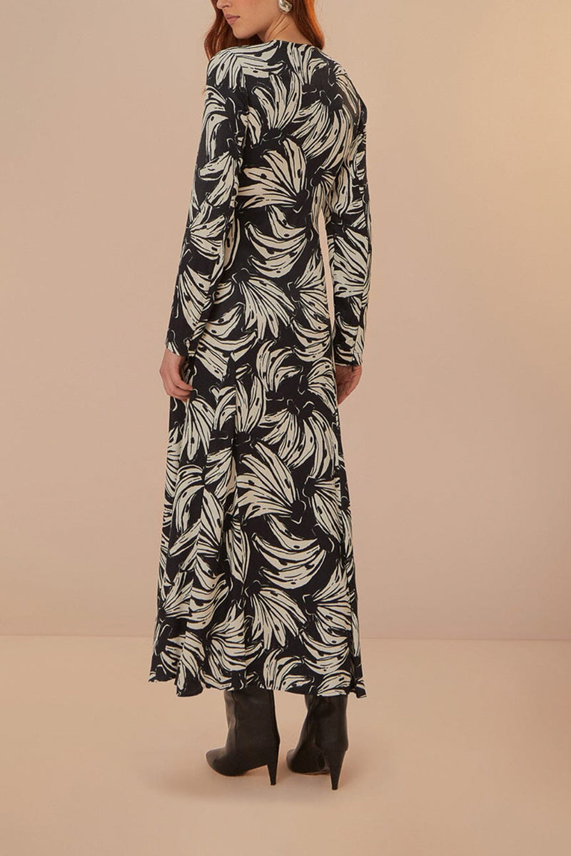 Bossa Banana Midi Dress - Black
