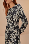 Bossa Banana Midi Dress - Black
