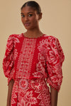 Flora Tapestry Top - Red